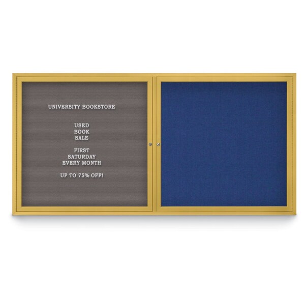 United Visual Products Corkboard, Surf/Black, 72"x36" UV407PLUS-BLACK-SURF - main